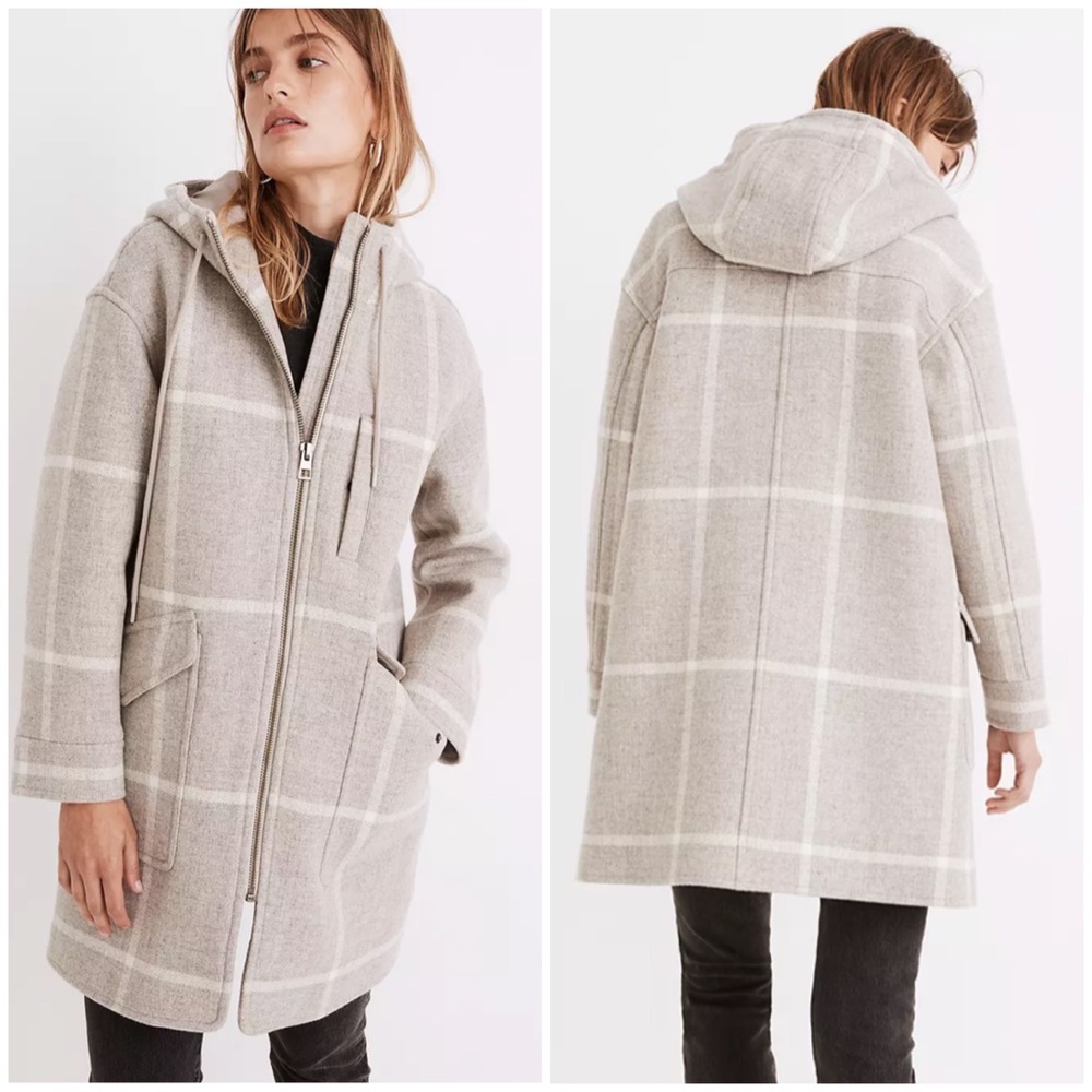 Madewell Windowpane Lynnford Wool Coat
